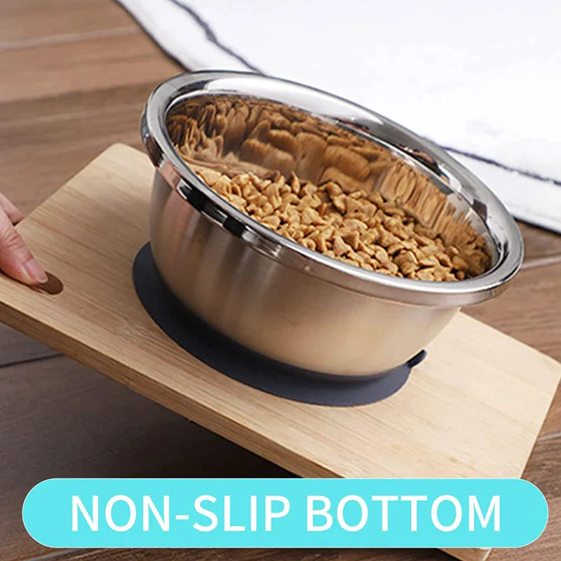 Non-Skidding Stainless Steel Dog Bowl