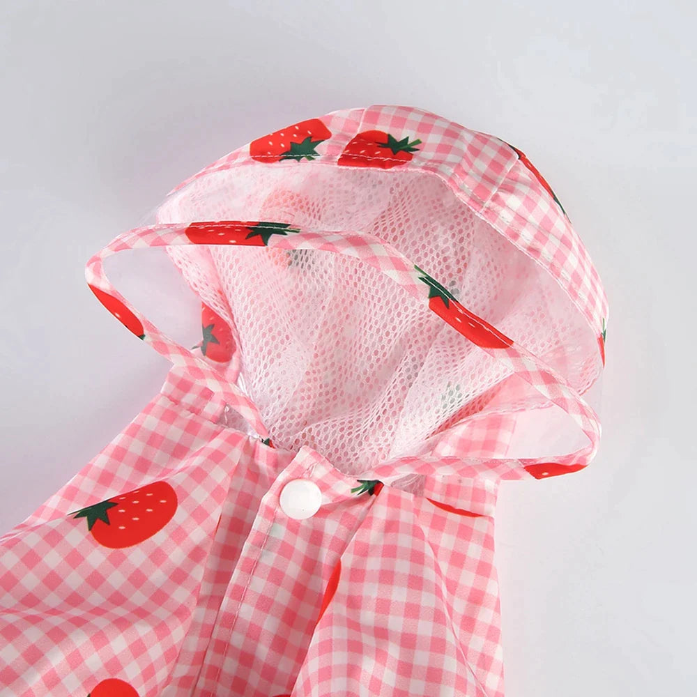 Fruit Print Waterproof Pet Raincoat