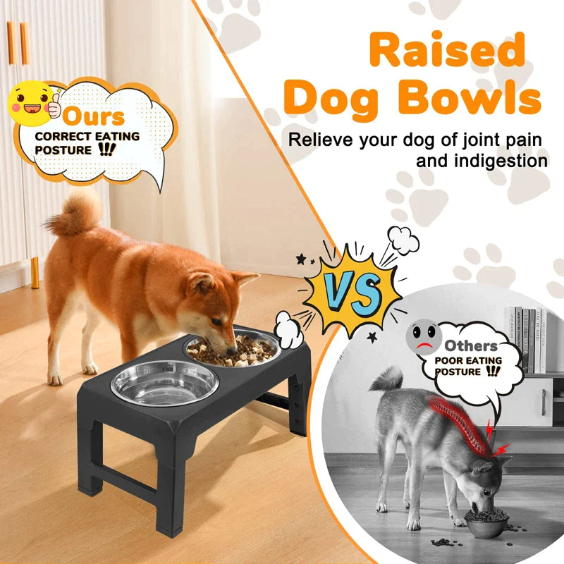 4 Height Adjustable Dog Bowl