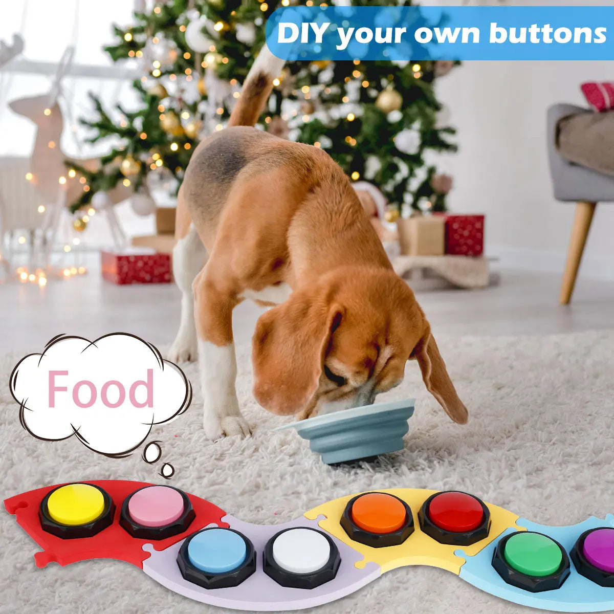 8Pcs Dog Talking Button With EVA Mat