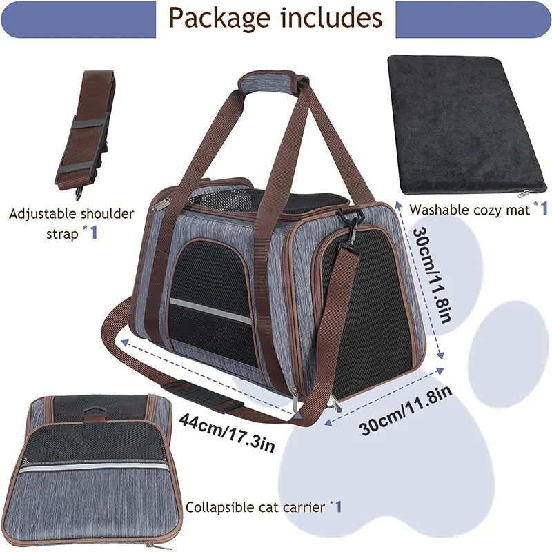 Lightweight Breathable Mesh Window Pet Carrier