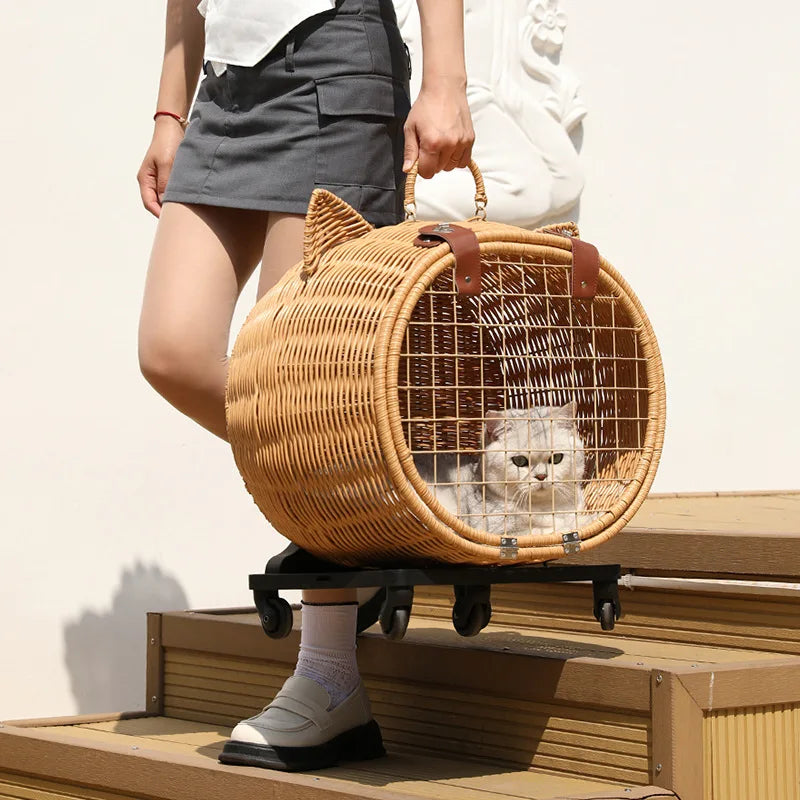 Hand Woven Outdoor Pet Trolley