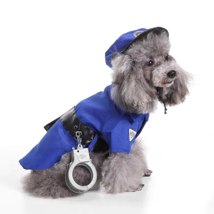 Funny Halloween Cop Dog Costume