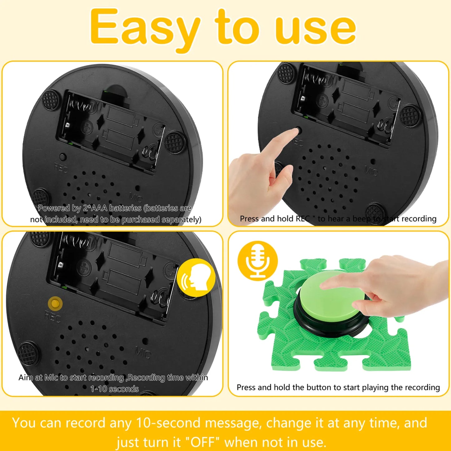 30 Seconds Dog Voice Recording Button