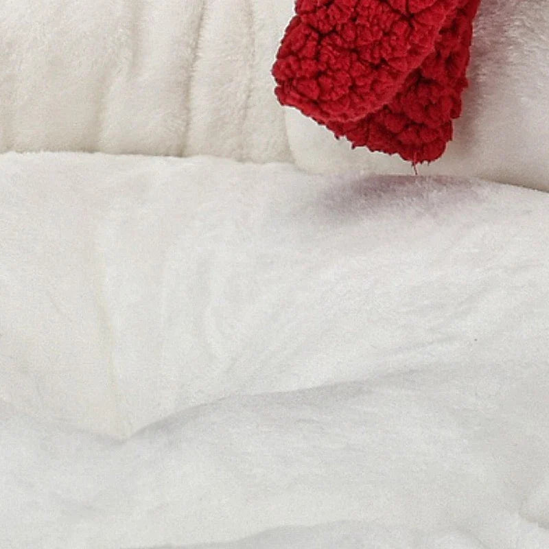 Christmas Snowman Soft Plush Pet Bed