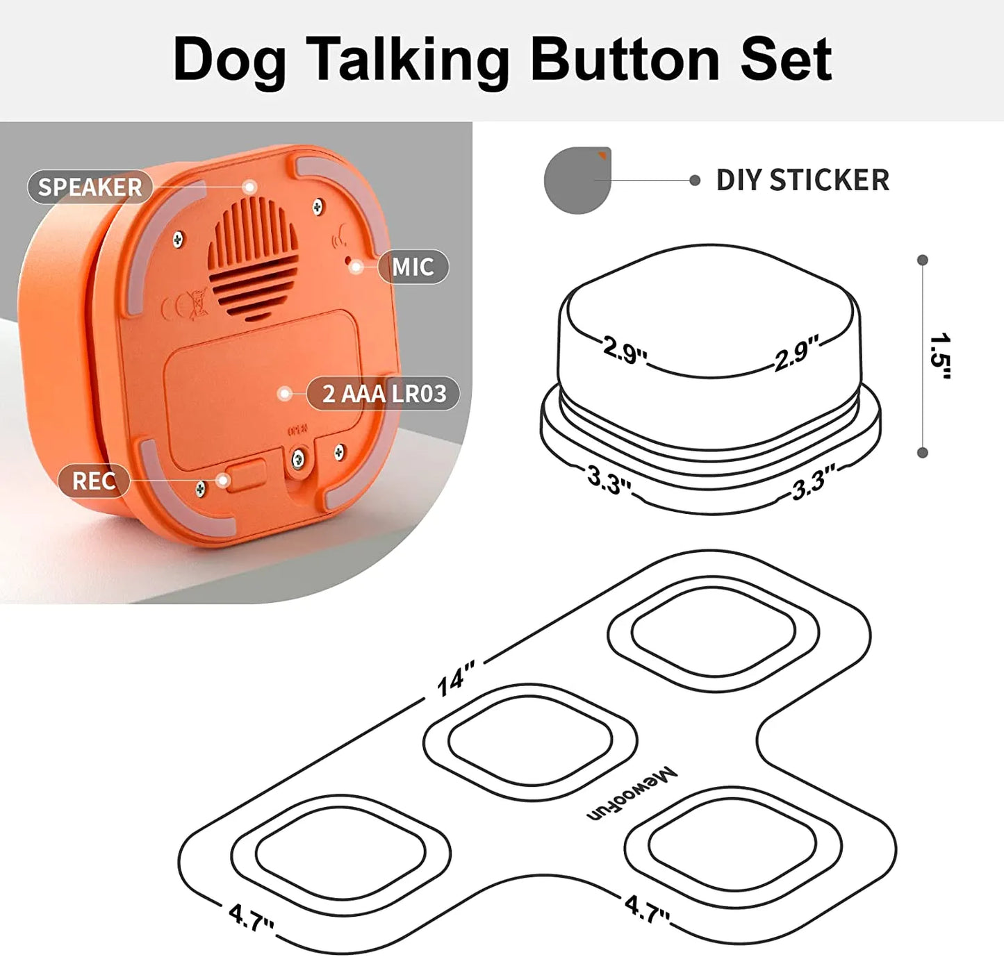 Fun Vocal Dog Recorder Talking Pad