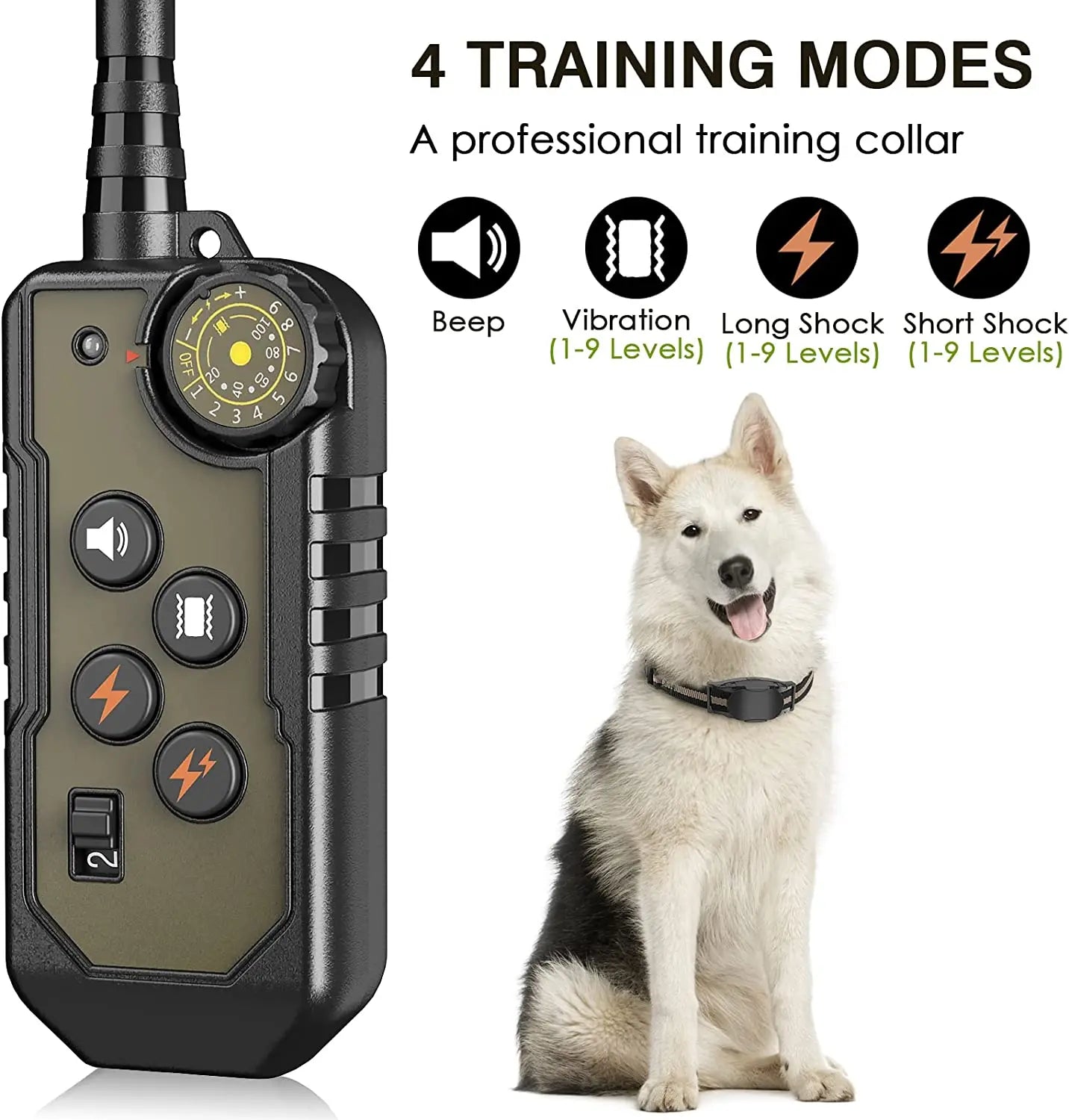 4 Modes Vibration Dog Training Collar
