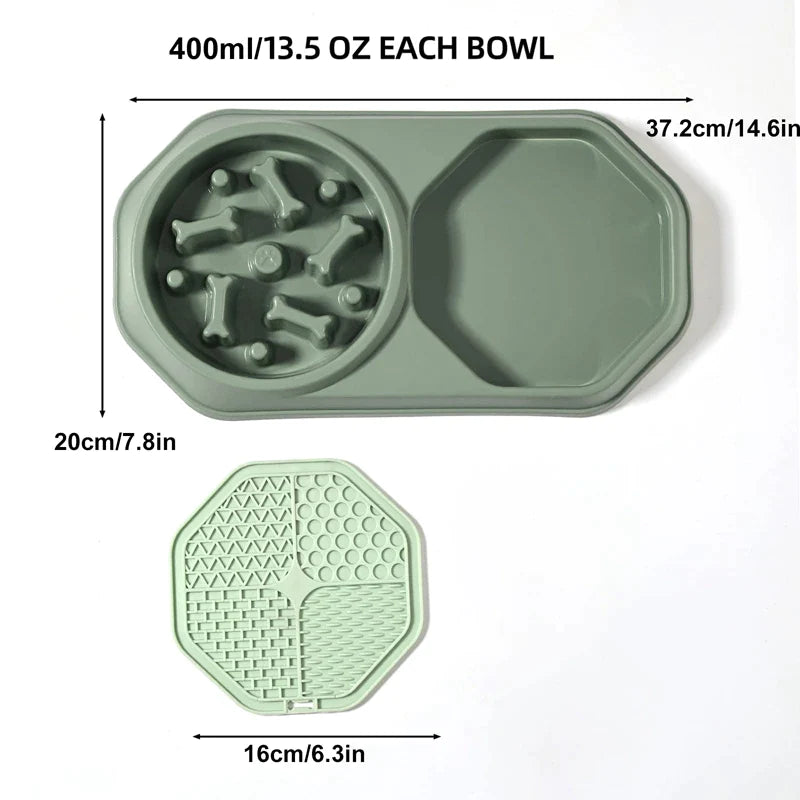 Non-skidding Safe Dog Slow Feeder Bowl