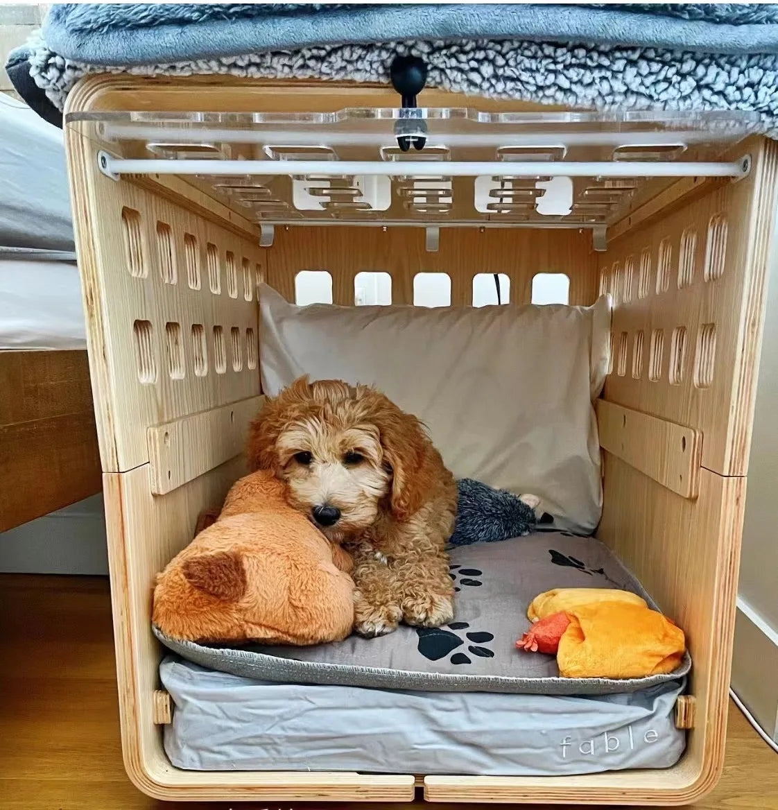 Luxury Handcrafted Bentwood Pet Crate