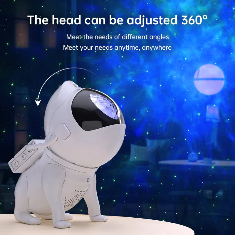 Astronaut Dog Night Light Galaxy Projector