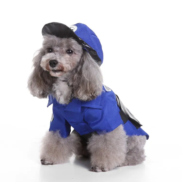Funny Halloween Cop Dog Costume