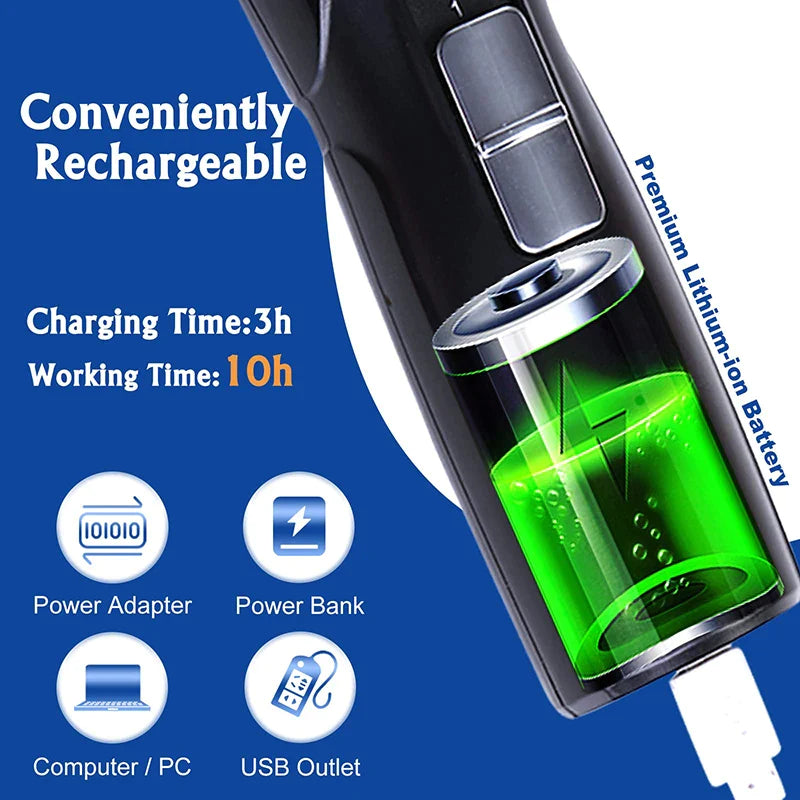 LED 2-Speed Touch-Switch Dog Nail Grinder