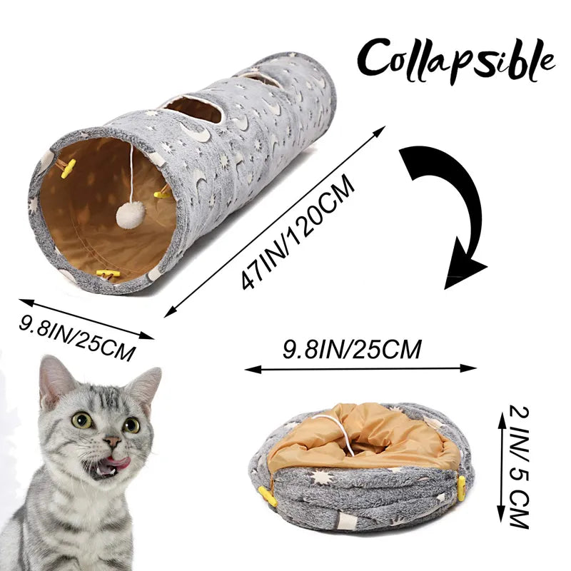 Luminous Collapsible Cat Tunnel