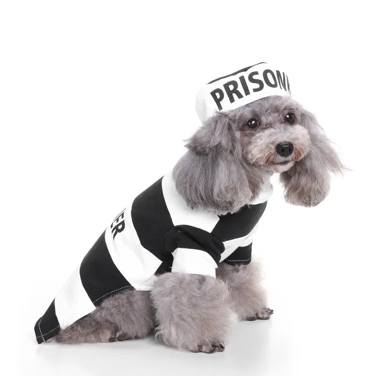 Funny Halloween Prisoner Dog Costume