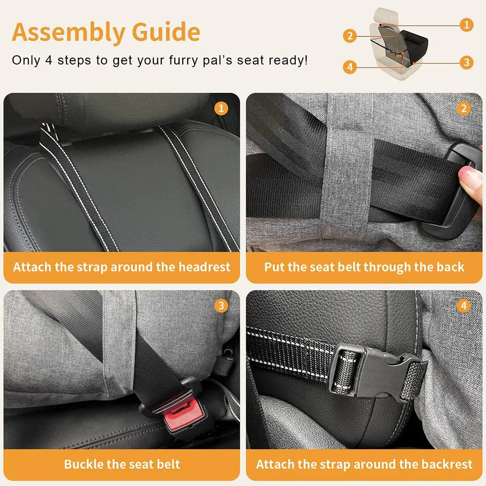 Travel Portable Pet Car Safety Seat Booster