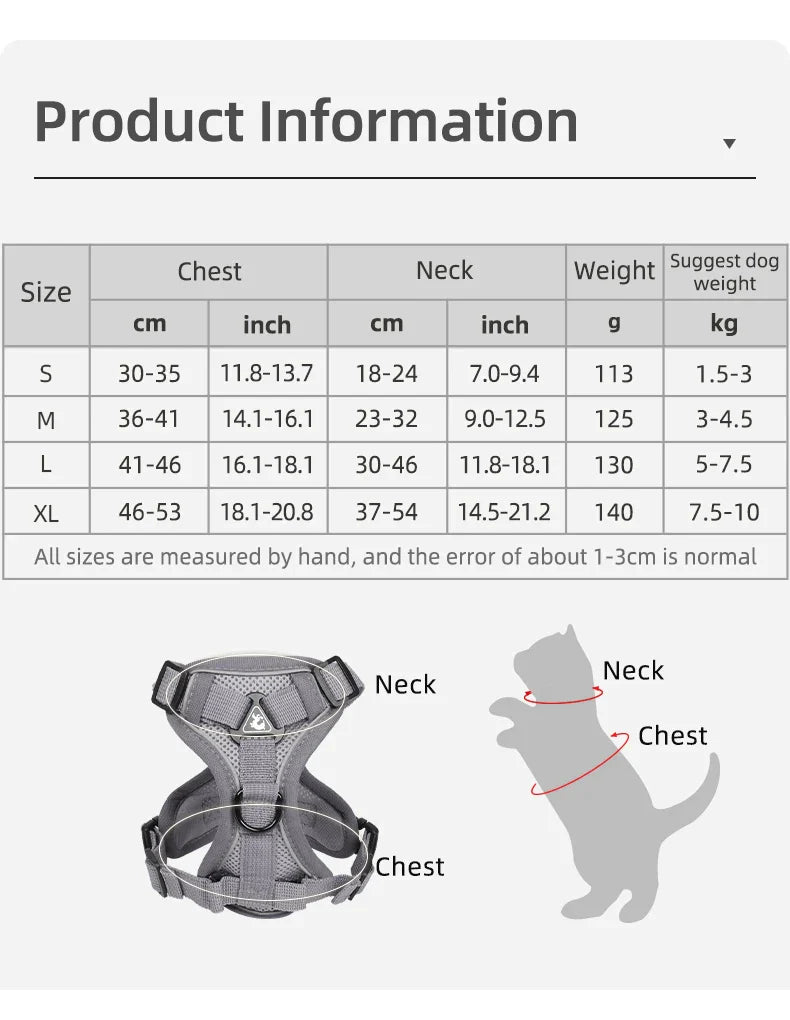 Reflective Cat Harness & Leash Set