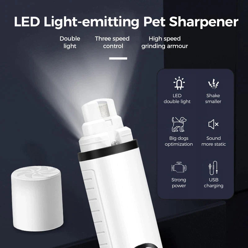 LED Lighting 3-Speed Dog Nail Grinder