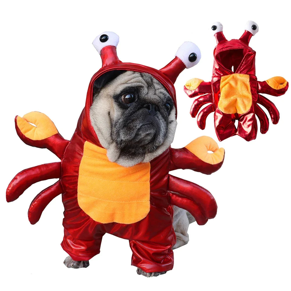 Halloween Cosplay Dog Red Crab Costume