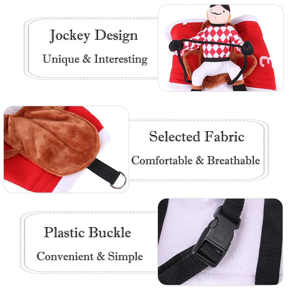 Pet Dog Jockey Horse Costume