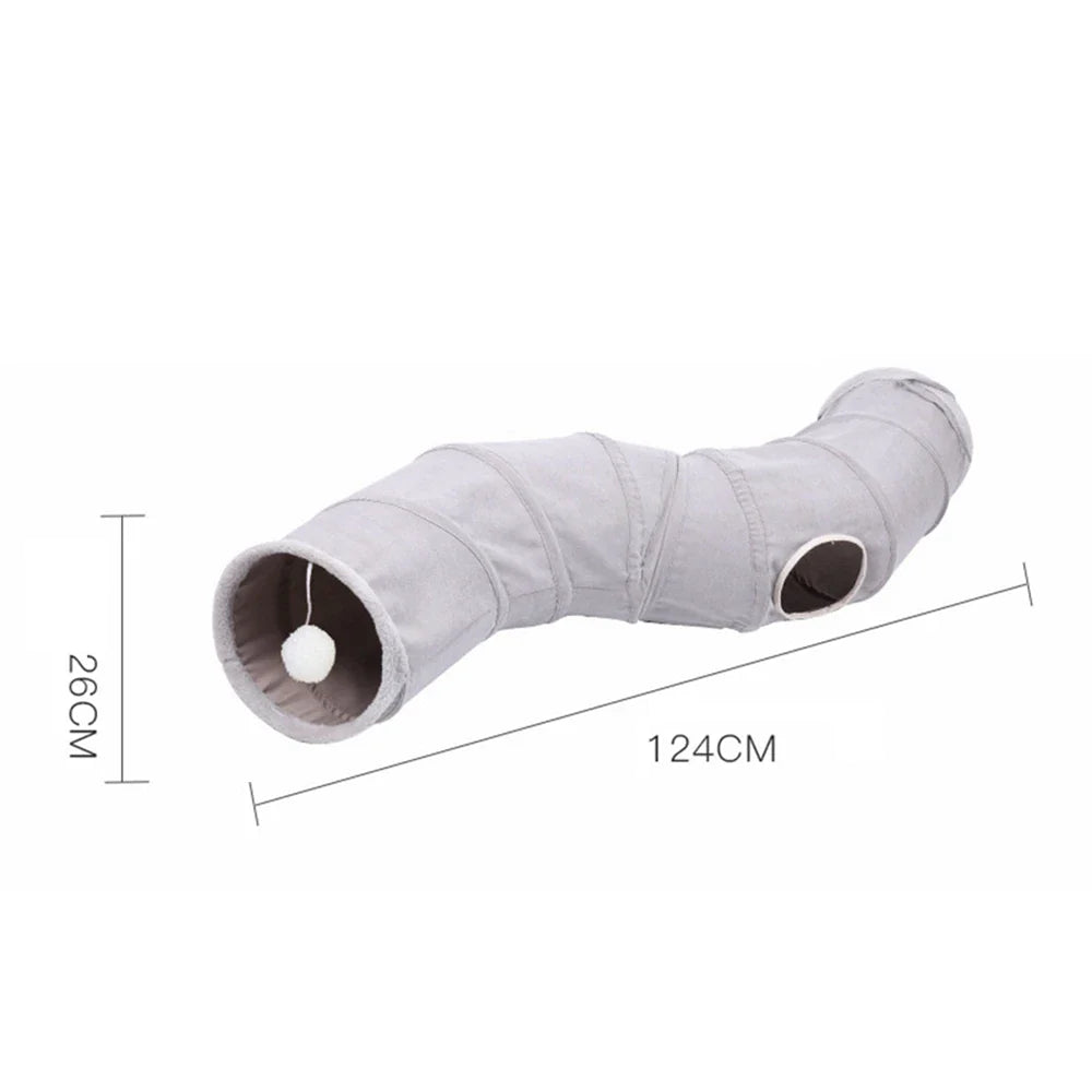 Collapsible Peek Hole Cat Tunnel