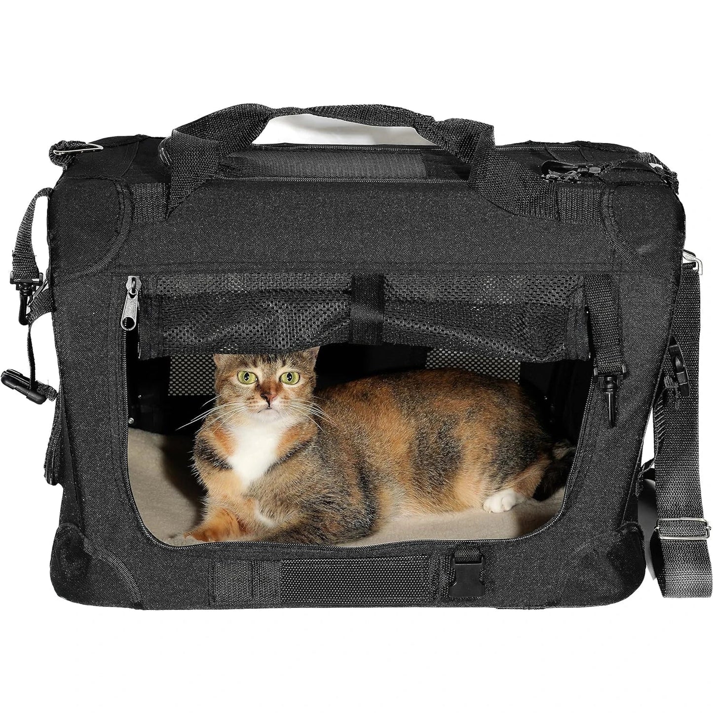 Foldable Soft Dog Travel Bag With Straps