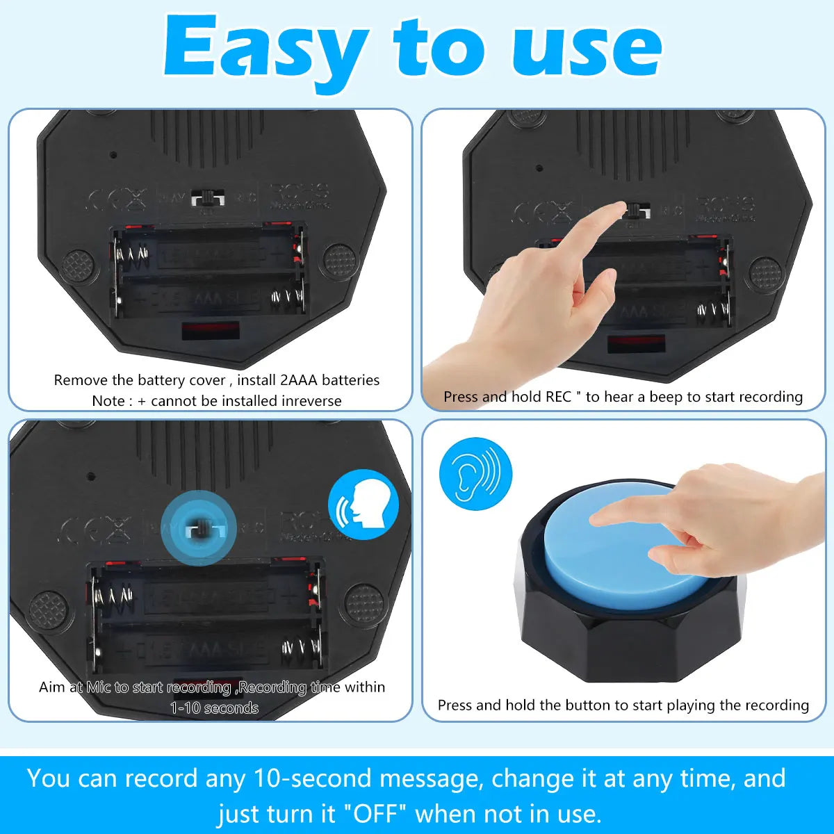 8Pcs Dog Talking Button With EVA Mat