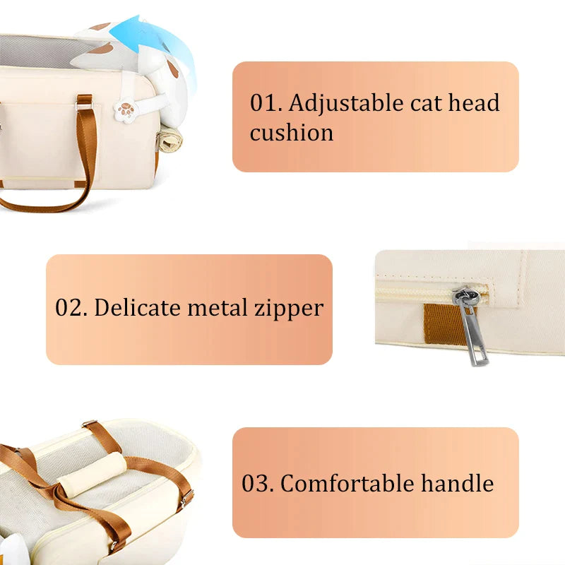 Portable Travel Dog Central Car Seat Carrier