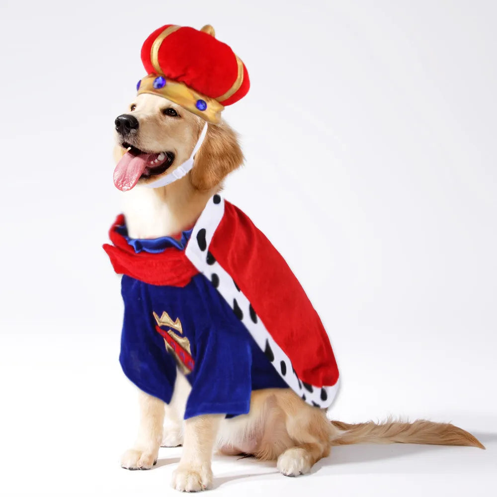 Funny Dog King Cloak Costume