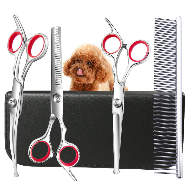 4CR Titanium Coated Dog Scissors Kit