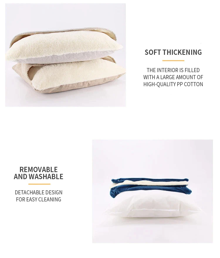 Luxury Plush Dogs Winter Warm Bed