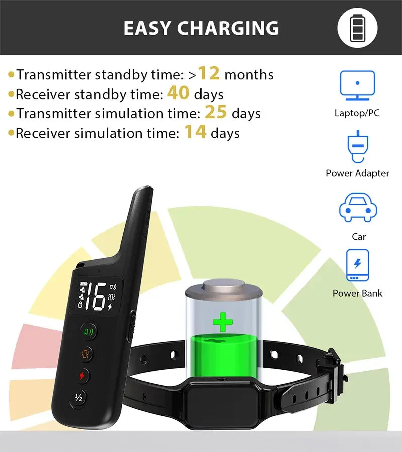 3 Training Modes Beep Vibration Dog Training Collar