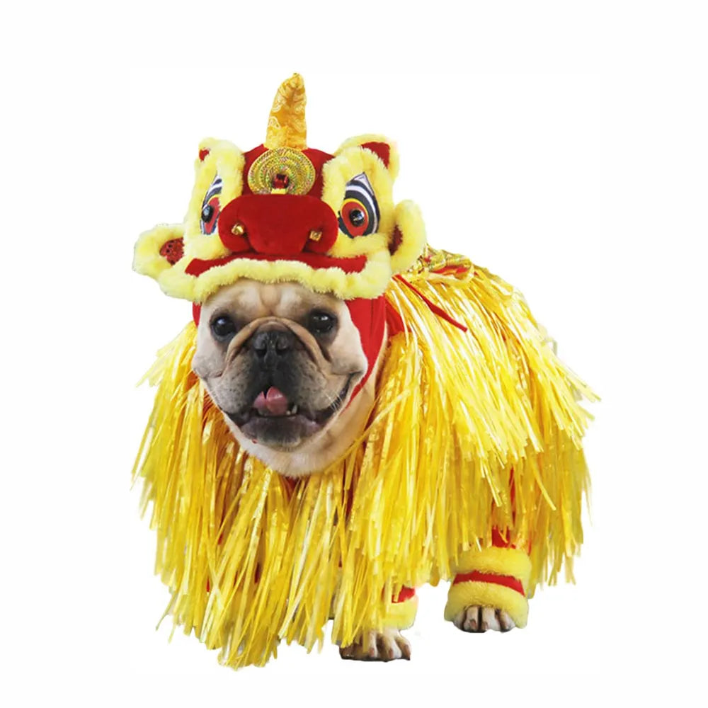 Four Legged Lion Dance Dog Costume