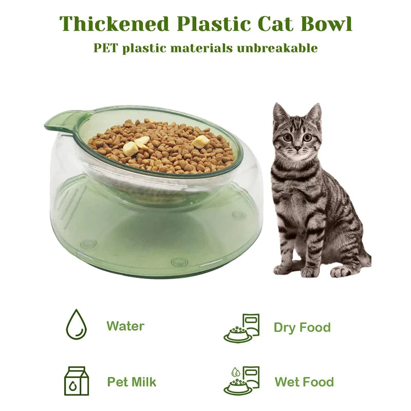2 In 1 Non-Skidding Tilted Pet Bowl