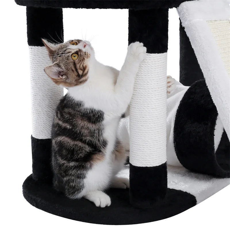 Cute Panda Cat Tree With Condo