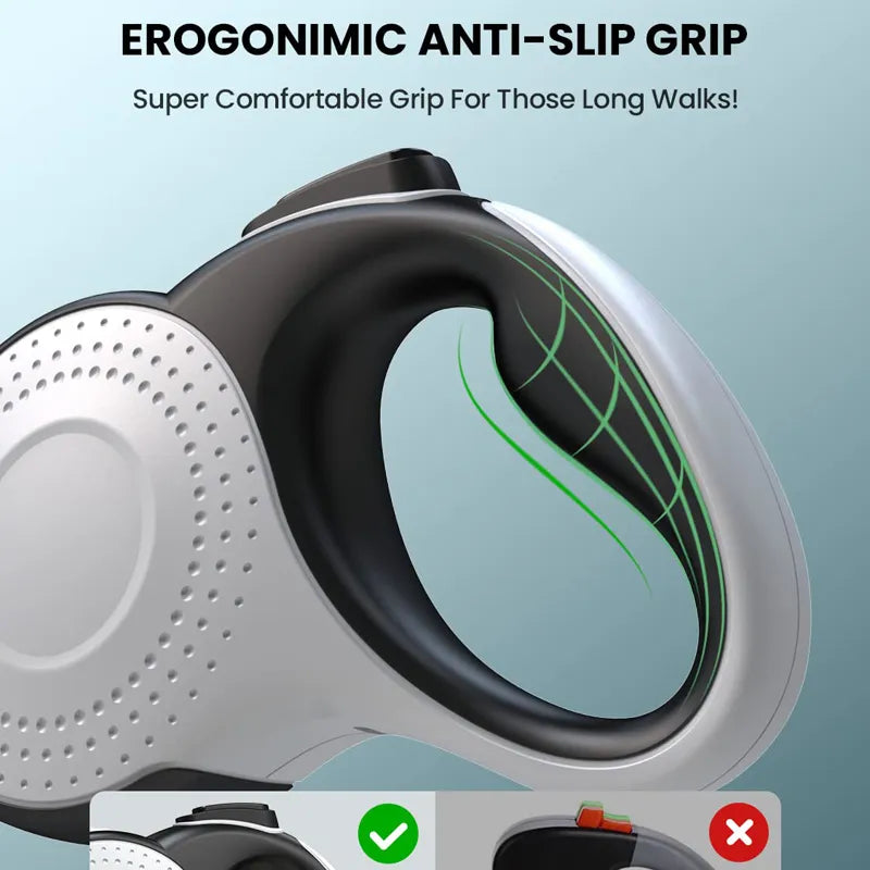 Anti-Slip Handle Retractable Dog Lead