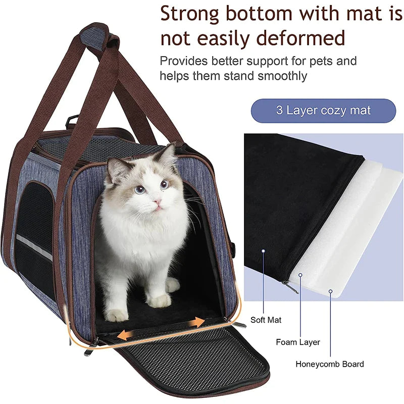 Lightweight Breathable Mesh Window Pet Carrier