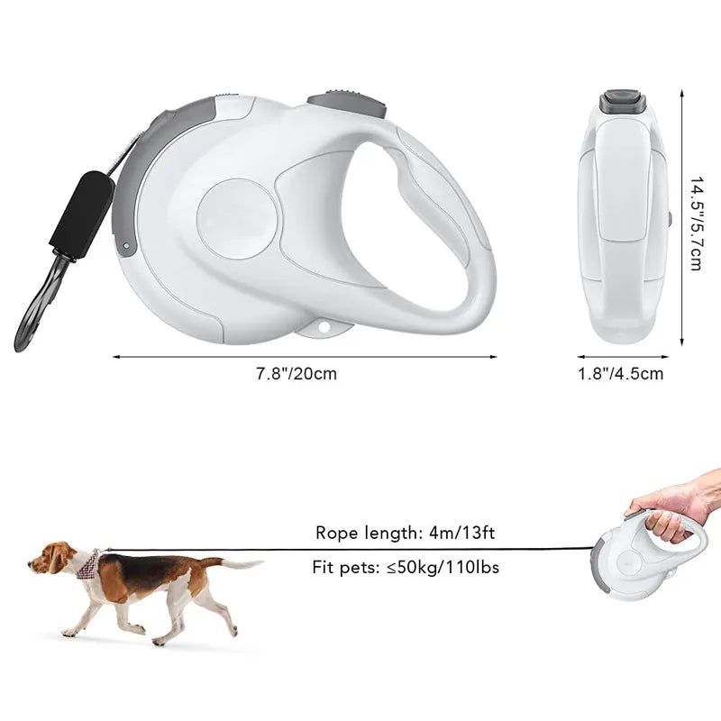 4M Retractable Strong Nylon Dog Lead