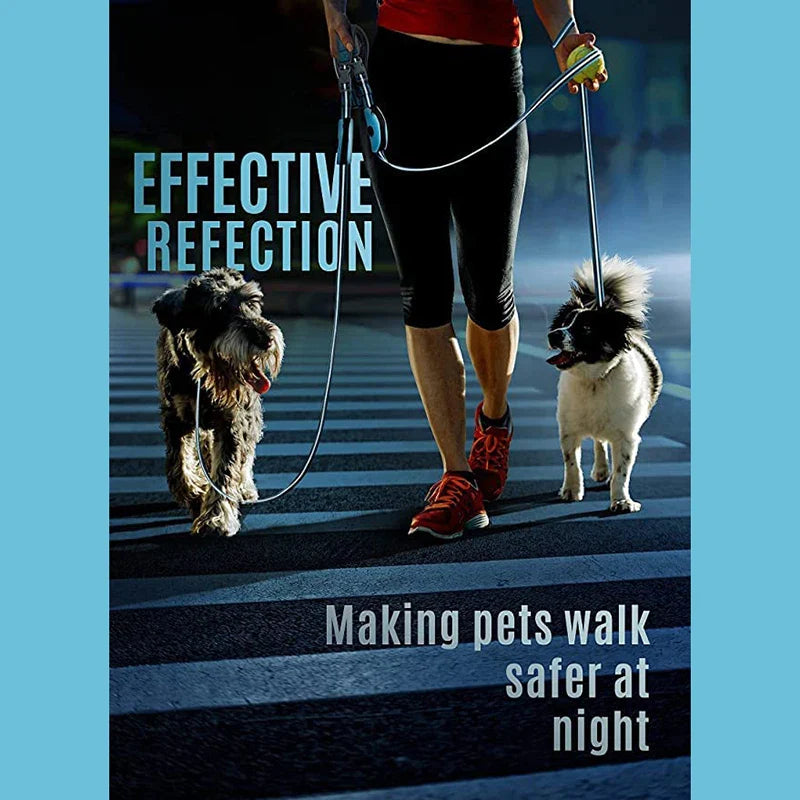 Reflective Nylon Hands Free Dog Walking Leash