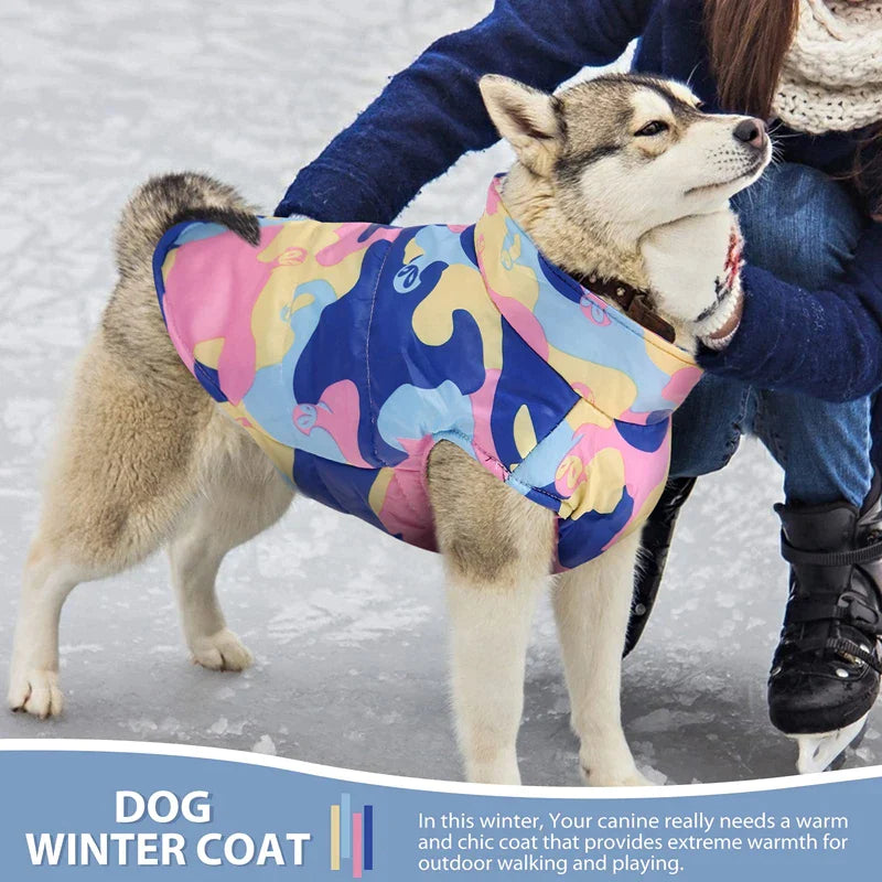 Camouflage Padded Dog Winter Jacket