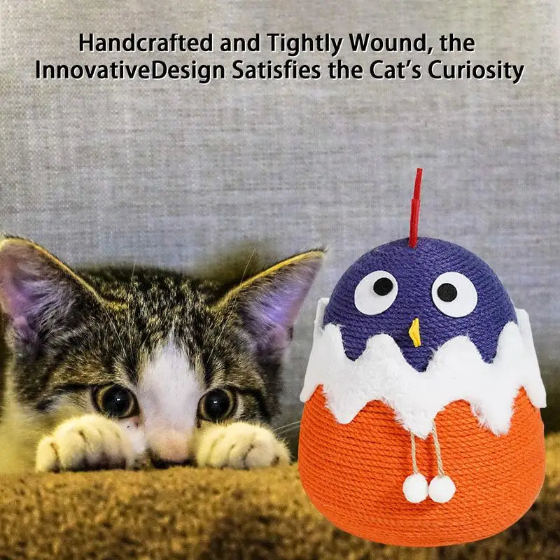 Cute Rooster Shape Cat Scratch Ball