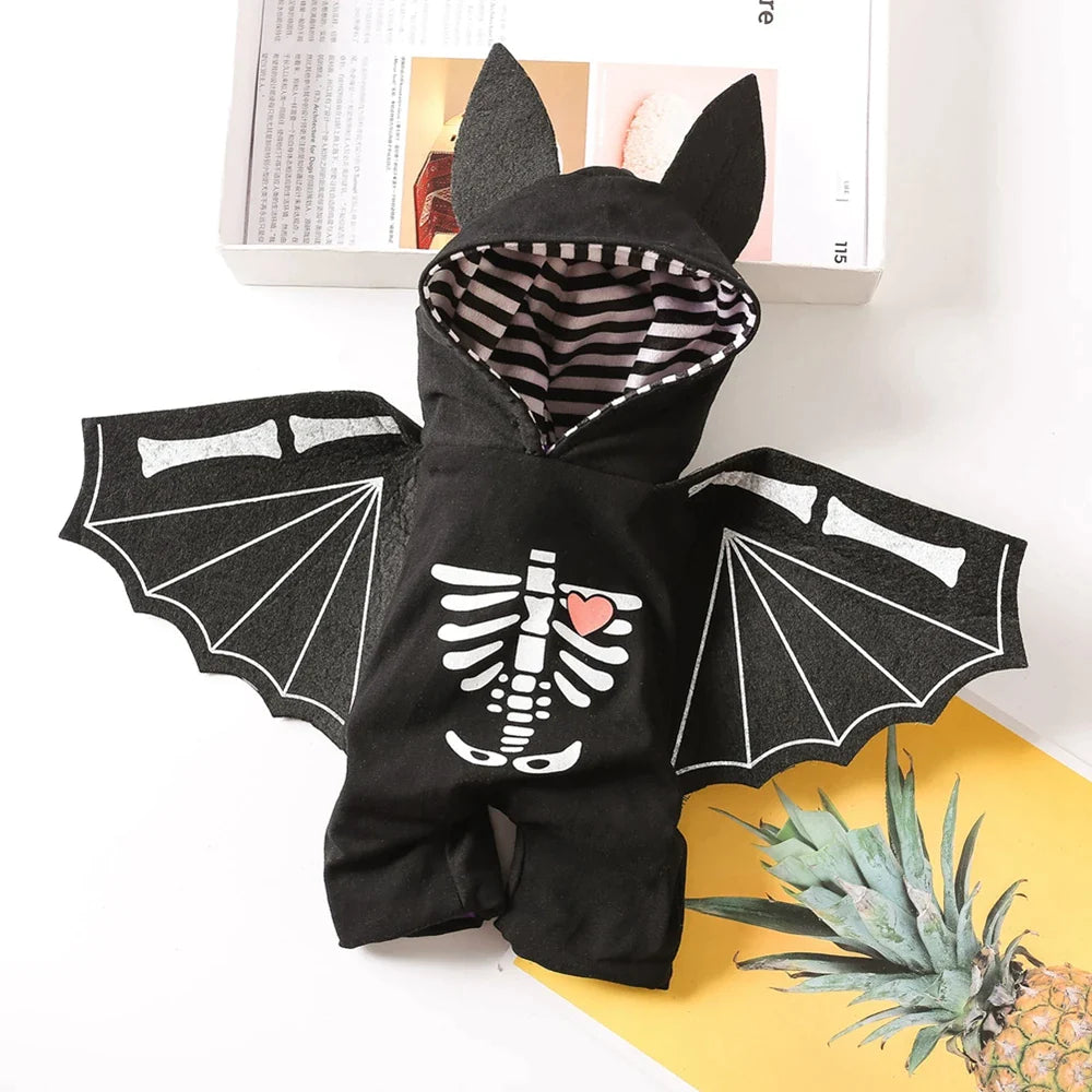 Funny Halloween Dog Bat Costume
