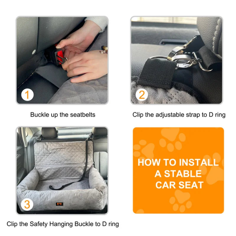 Multipurpose Soft Suede Big Dog Car Booster