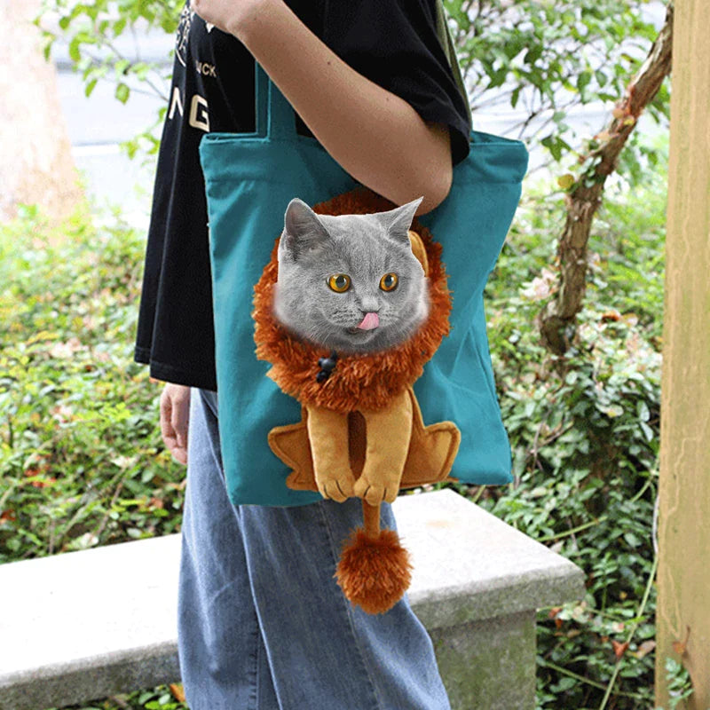 Cute Lion Design Small Pet Carrier