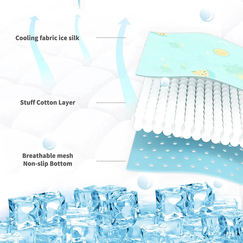Cute Mica Crystal Dog Cooling Mat