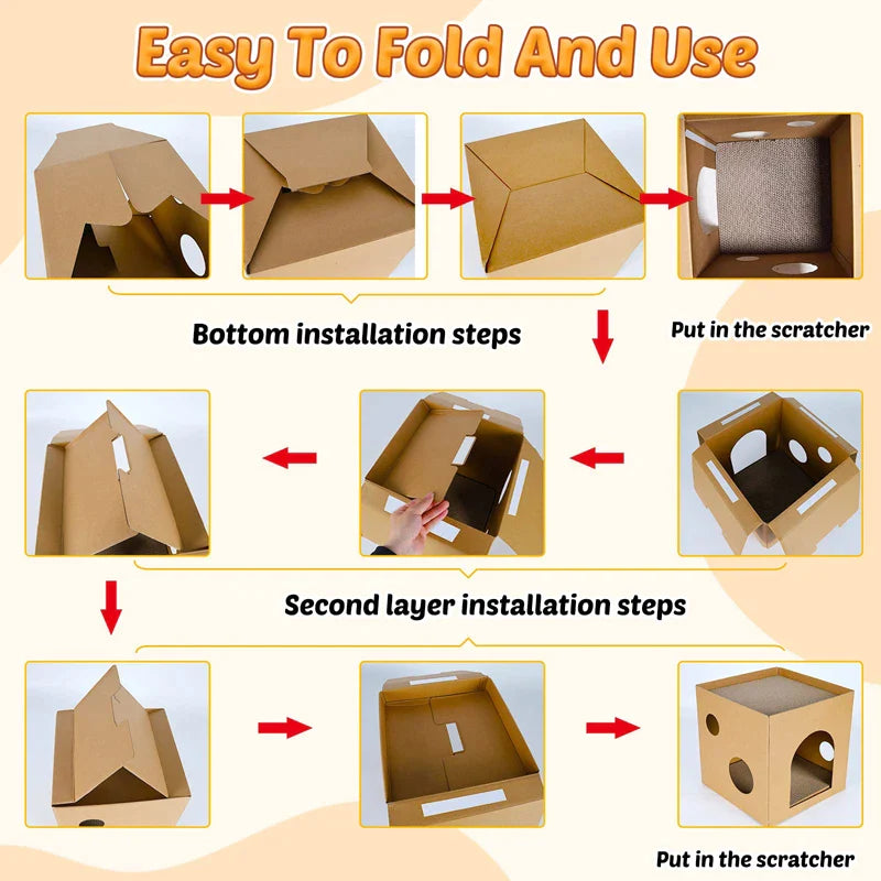 Indoor Sturdy Cat Scratching Box