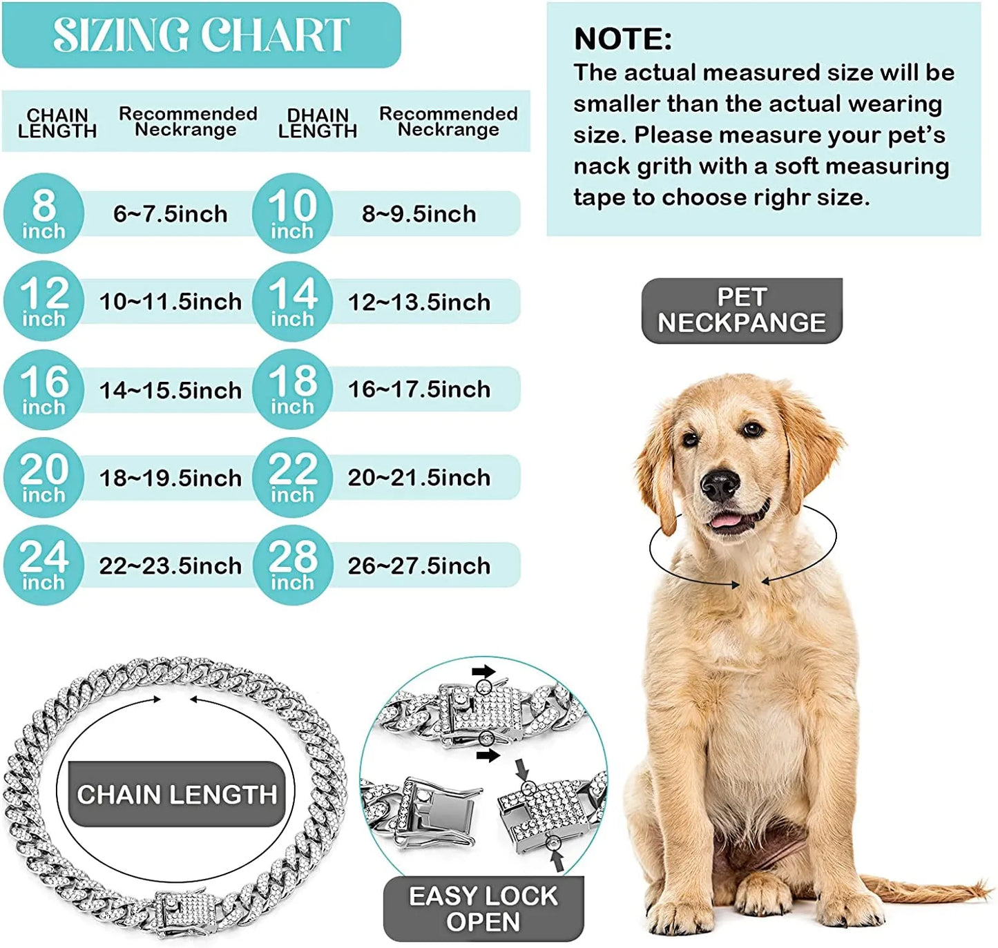Luxury Cat Rhinestone Chain Collars