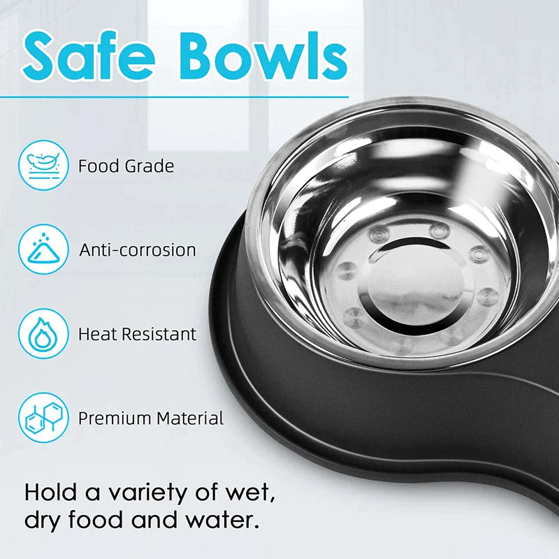 Stainless Steel Dog Bowls Set