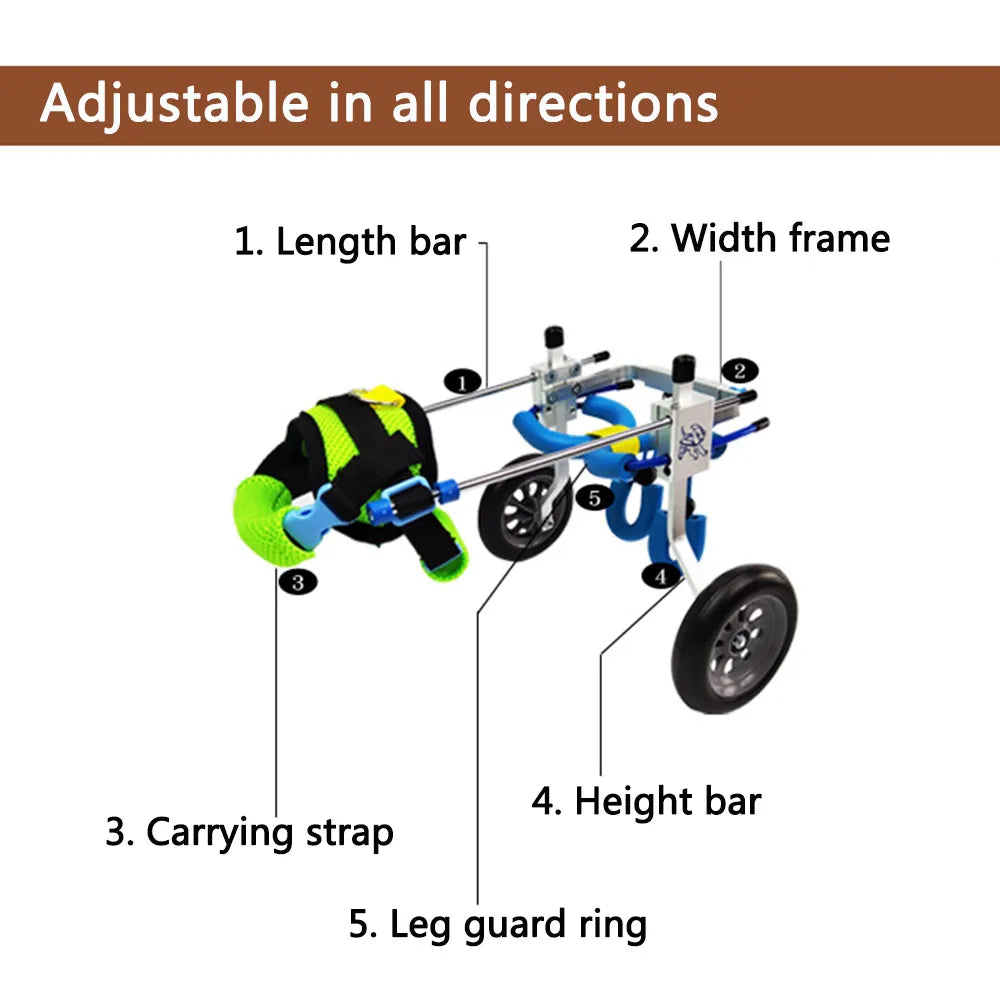 Two Wheels Pet Assistance Wheelchair
