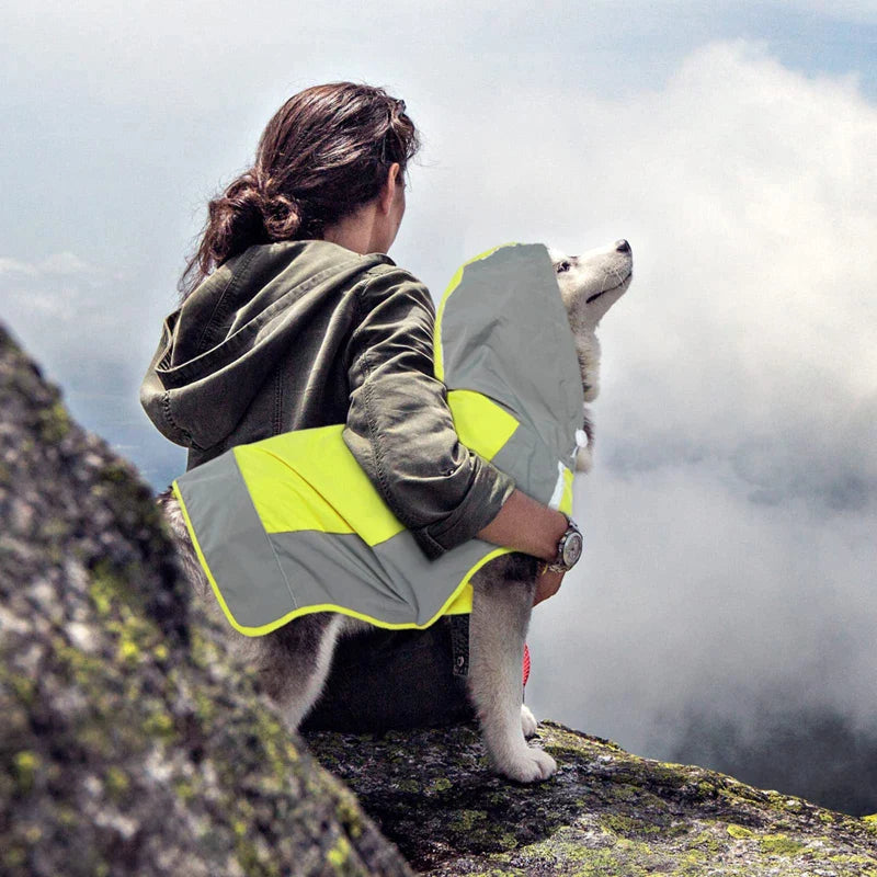 Adjustable Lightweight Hooded Dog Raincoat