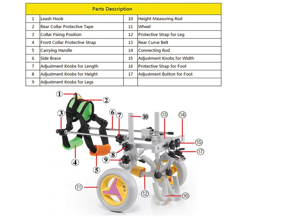 Hind Leg Walking Pet Wheelchair